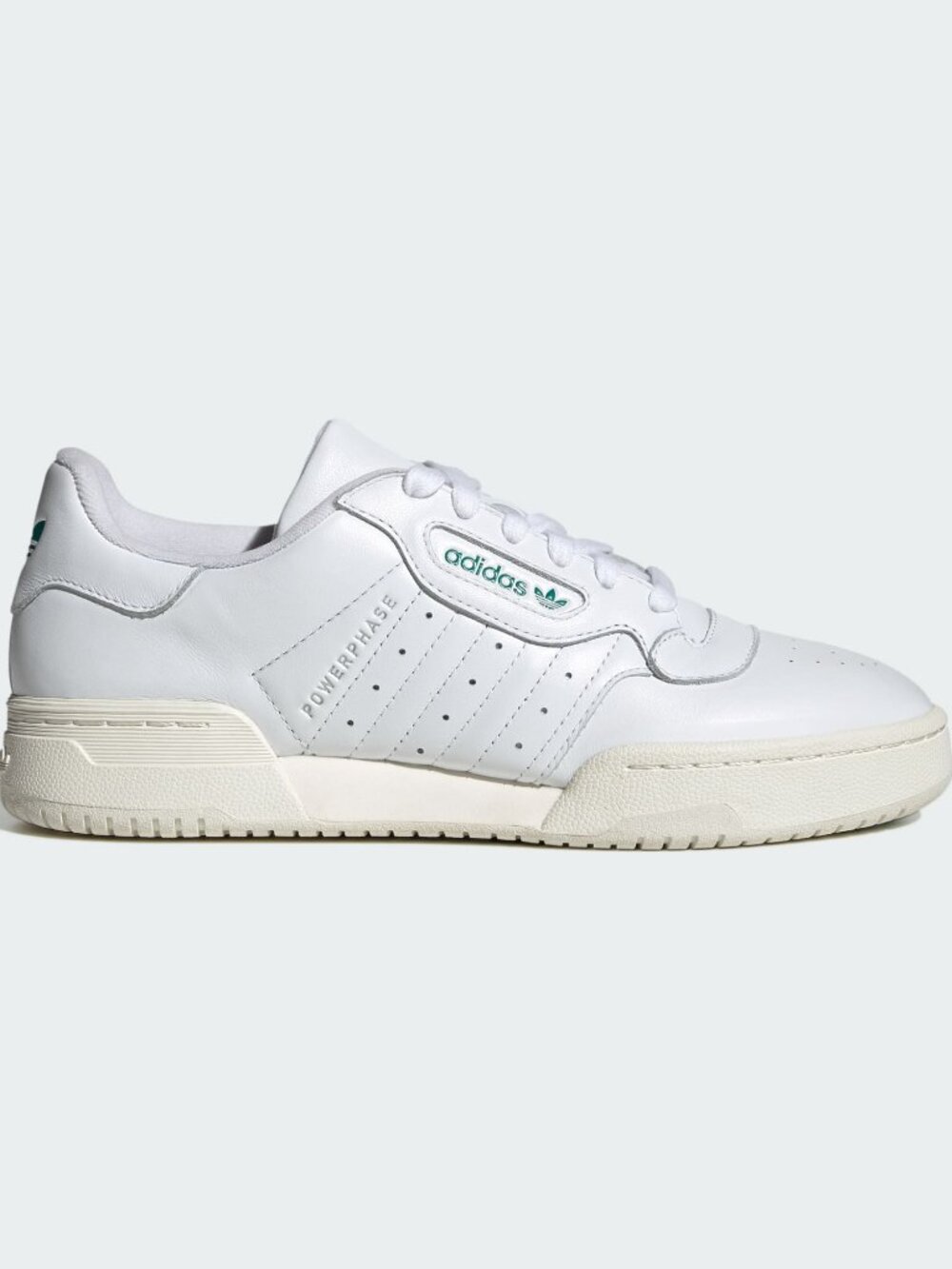 Adidas Powerphase Terrace Casual White Green Leather Shoes